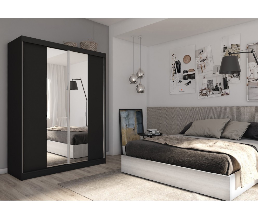 Szafa przesuwna Laza 160 Czarna