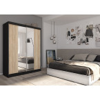 Szafa przesuwna Laza 160 Czarna