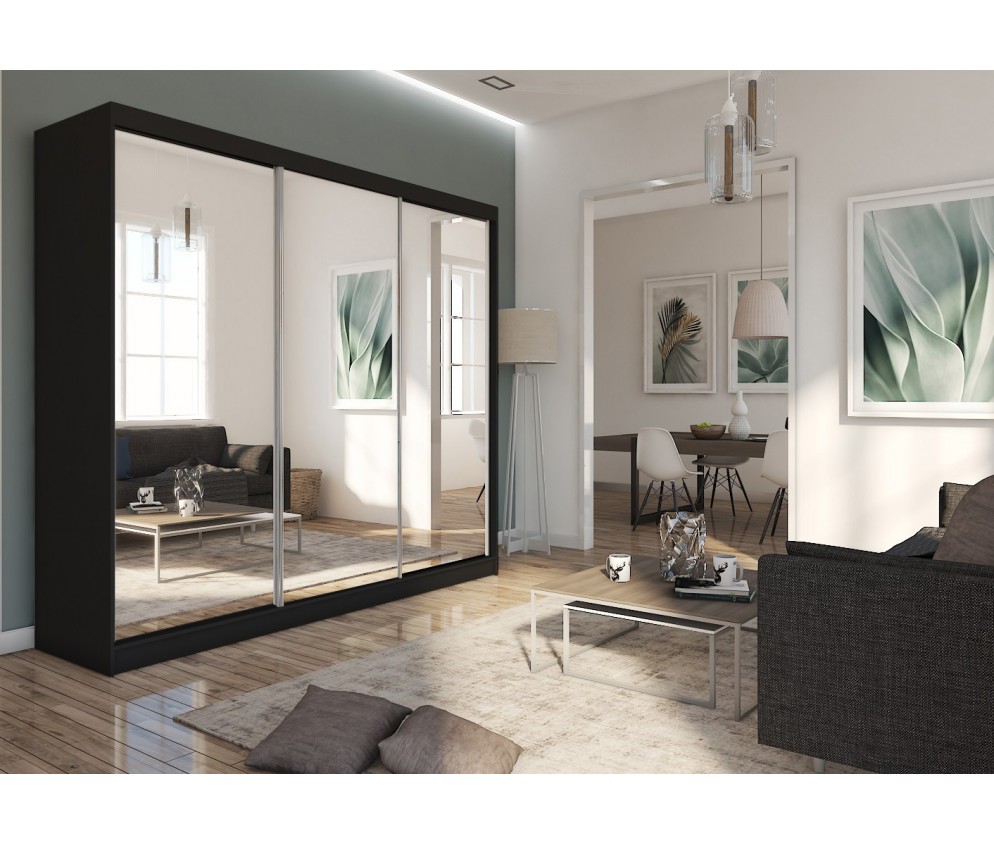 Szafa przesuwna Deloro 240 Czarna