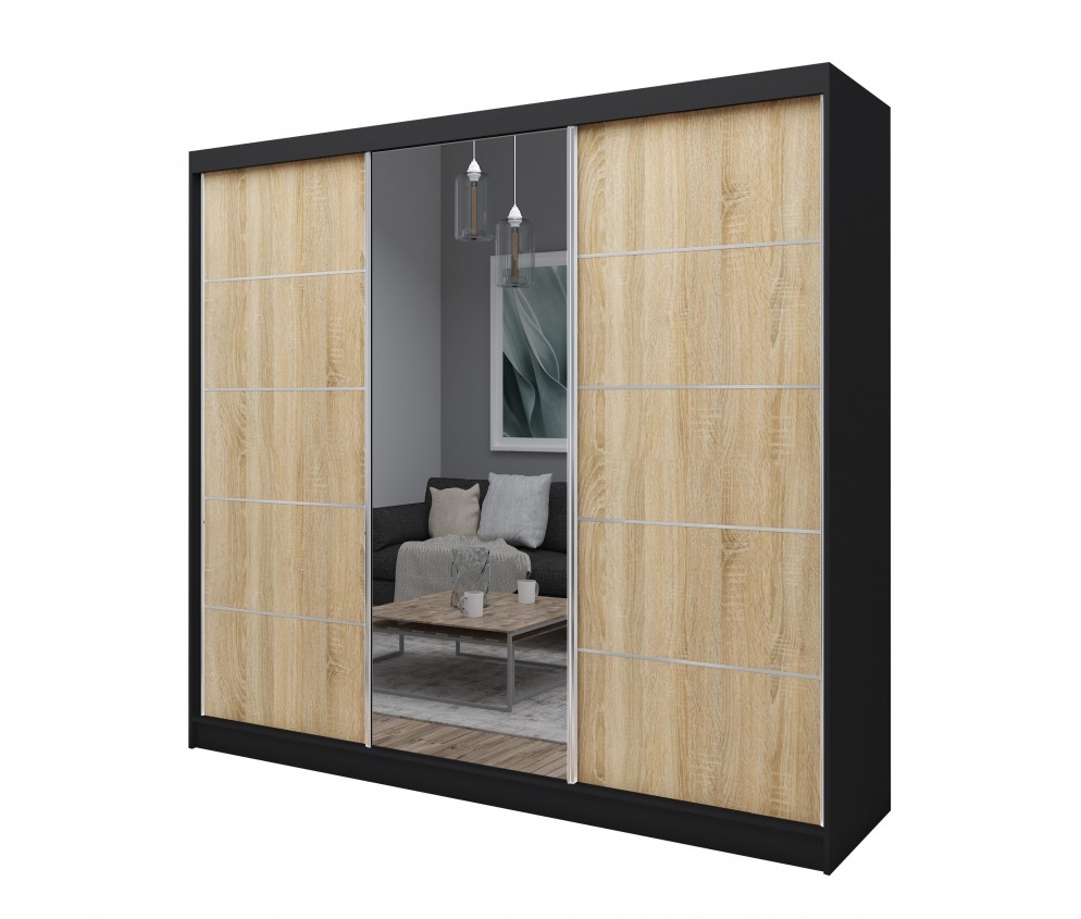 Szafa przesuwna Maka 240 Czarna