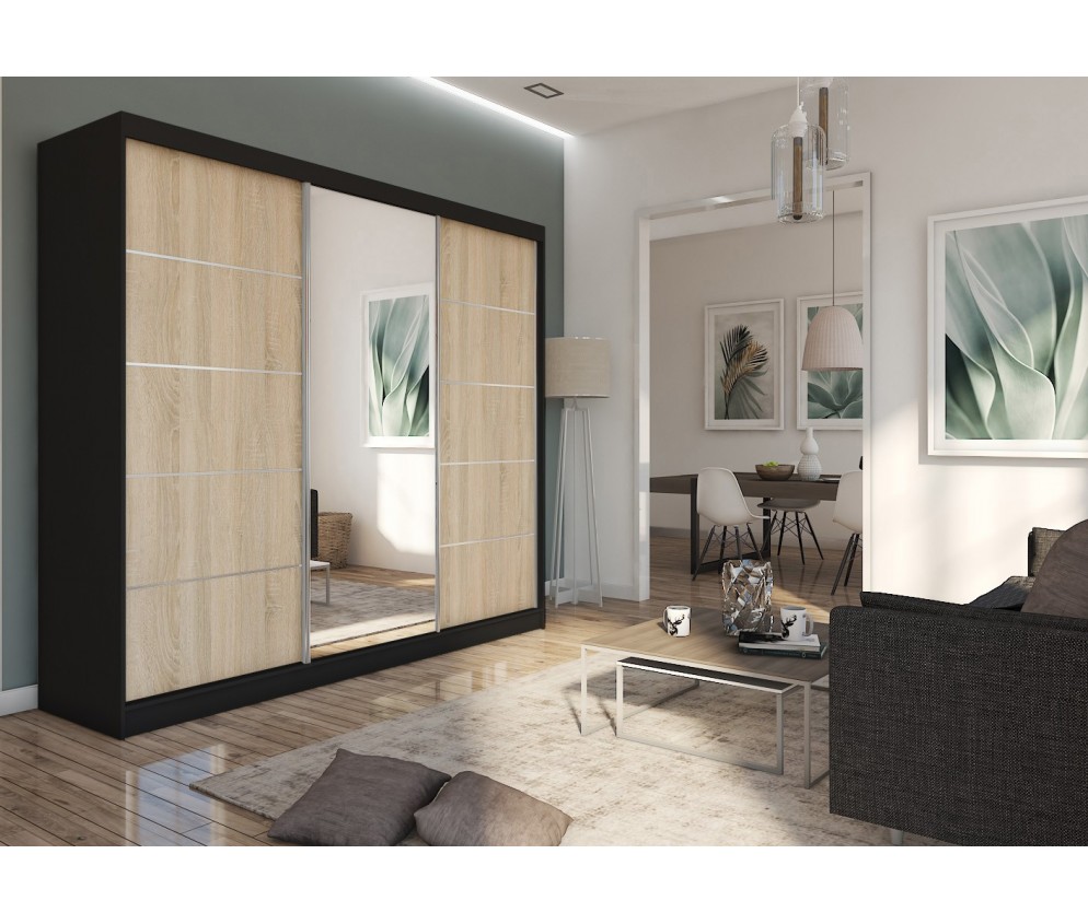 Szafa przesuwna Maka 240 Czarna