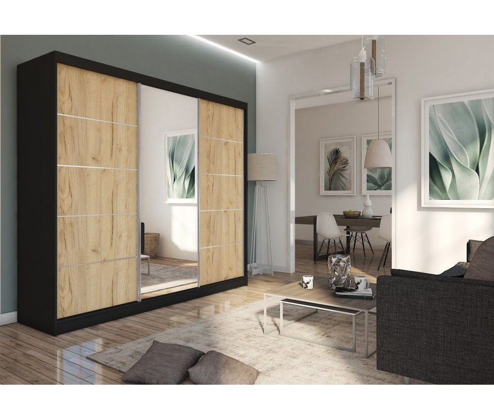 Szafa przesuwna Maka 240 Czarna