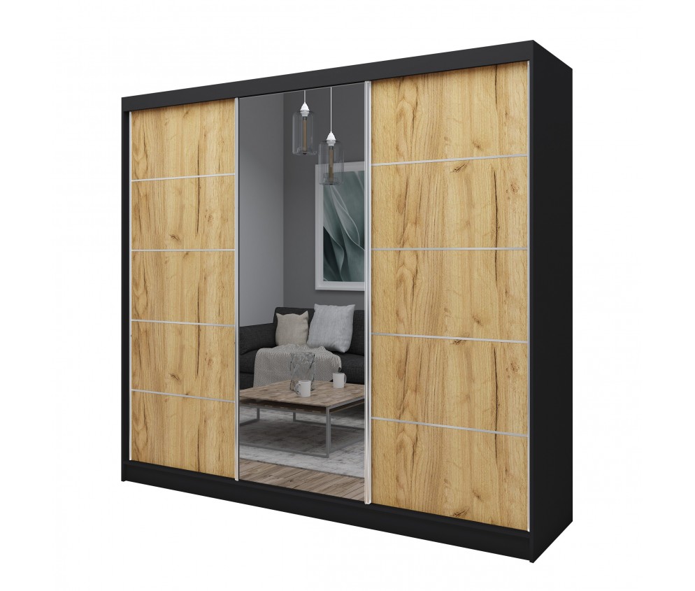 Szafa przesuwna Maka 240 Czarna