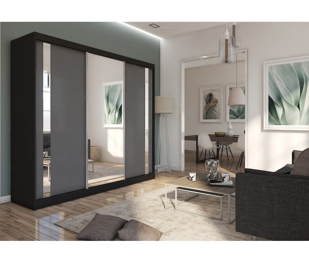 Szafa przesuwna Grab 240 Czarna