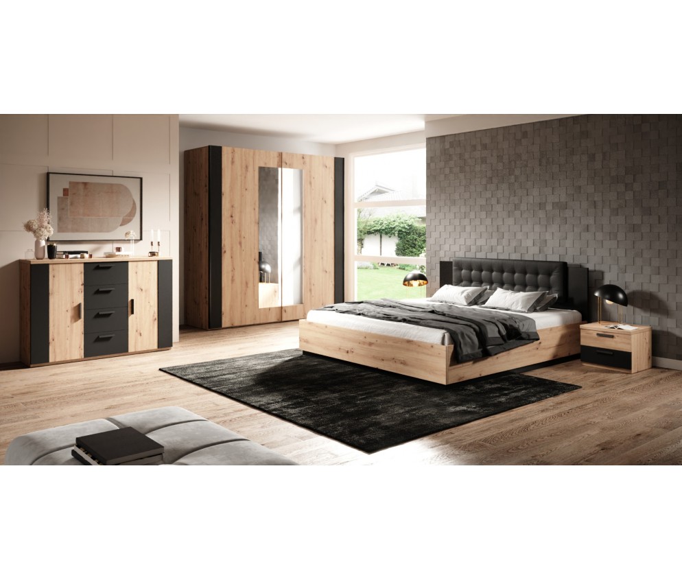 Szafa Singe Dąb Artisan/Czarny 18 200