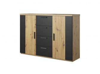 Komoda Singe Dąb Artisan/Czarny