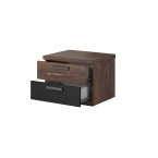 Stolik nocny Singe Dąb Flagstaf Ciemny/Czarny