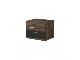 Stolik nocny Singe Dąb Flagstaf Ciemny/Czarny