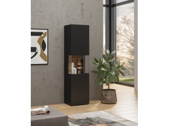 Witryna Eva 05 L/P Czarny/Dąb Wotan