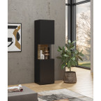 Witryna Eva 05 L/P Czarny/Dąb Wotan