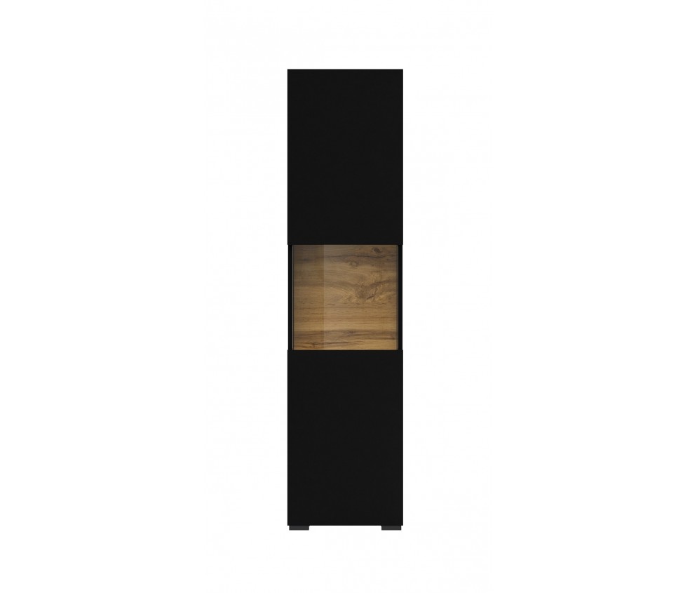 Witryna Eva 05 L/P Czarny/Dąb Wotan