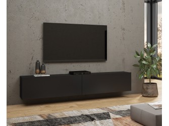 Komoda RTV Eva 40 Czarny/Dąb Wotan