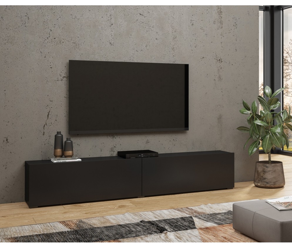 Komoda RTV Eva 40 Czarny/Dąb Wotan