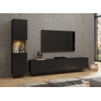 Meblościanka Eva 09 Czarny/Dąb Wotan