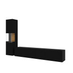 Meblościanka Eva 09 Czarny/Dąb Wotan