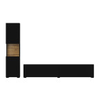 Meblościanka Eva 09 Czarny/Dąb Wotan