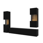 Meblościanka Eva 10 Czarny/Dąb Wotan