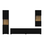 Meblościanka Eva 10 Czarny/Dąb Wotan