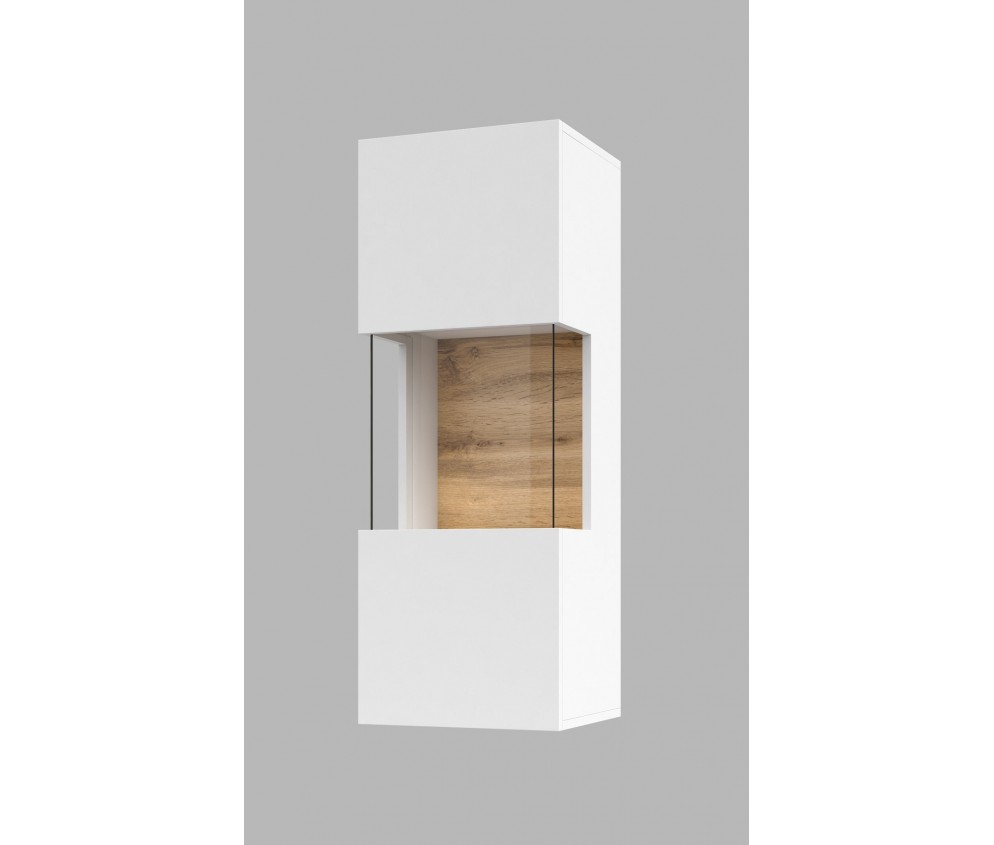 Witryna Eva 07 L/P Biały/Dąb Wotan