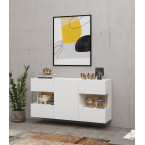 Komoda Eva 3D 25 Biały/Dąb Wotan