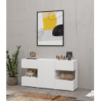 Komoda Eva 3D 25 Biały/Dąb Wotan