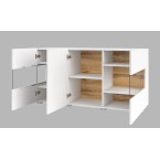 Komoda Eva 3D 25 Biały/Dąb Wotan