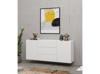 Komoda Eva 2D3S 26 Biały/Dąb Wotan