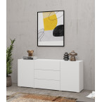 Komoda Eva 2D3S 26 Biały/Dąb Wotan