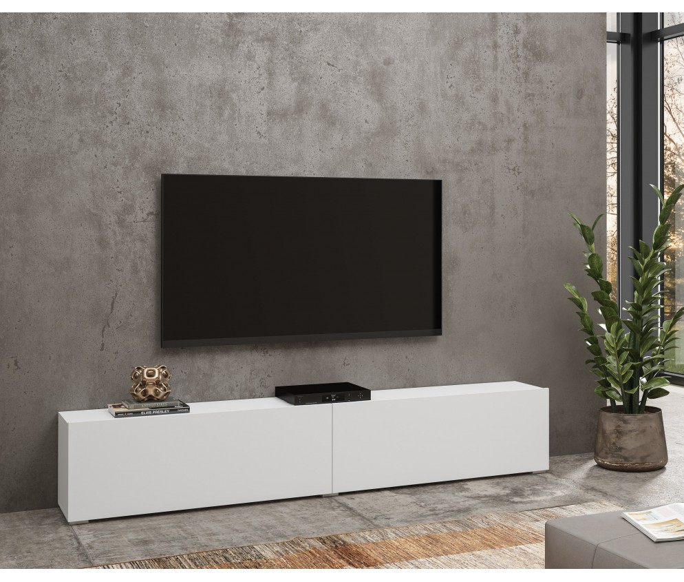 Komoda RTV Eva 40 Biały/Dąb Wotan