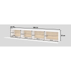 Komoda RTV Eva 40 Biały/Dąb Wotan