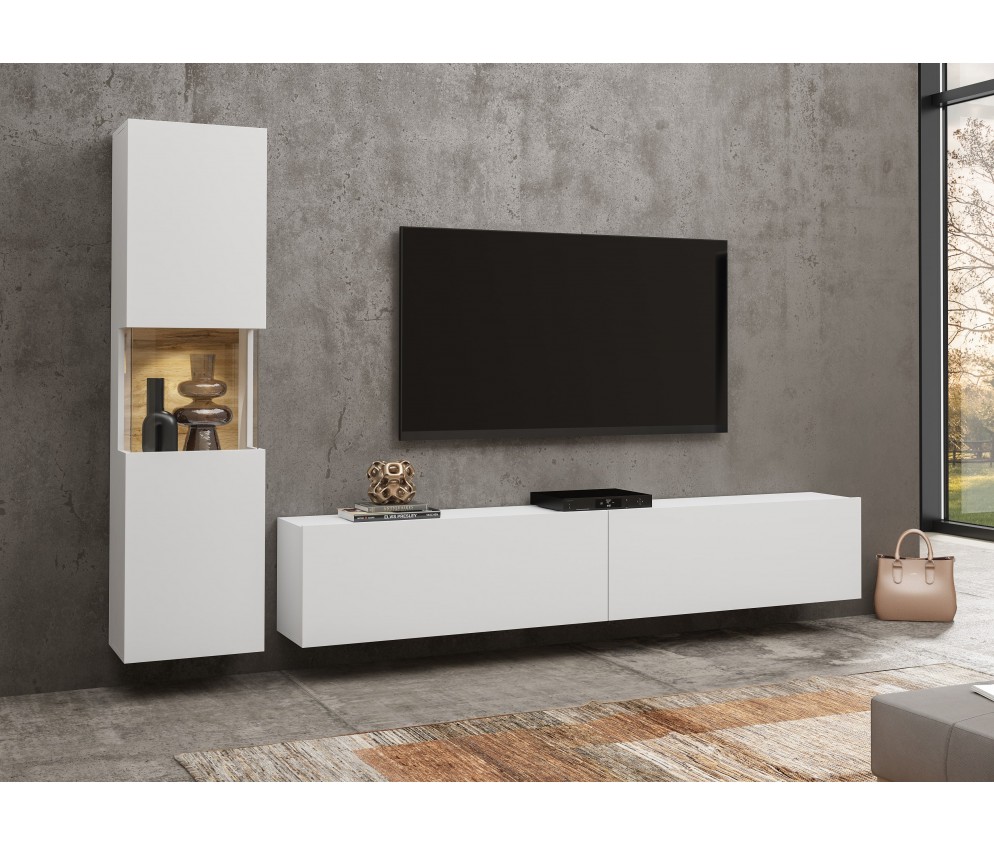 Meblościanka Eva 09 Biały/Dąb Wotan