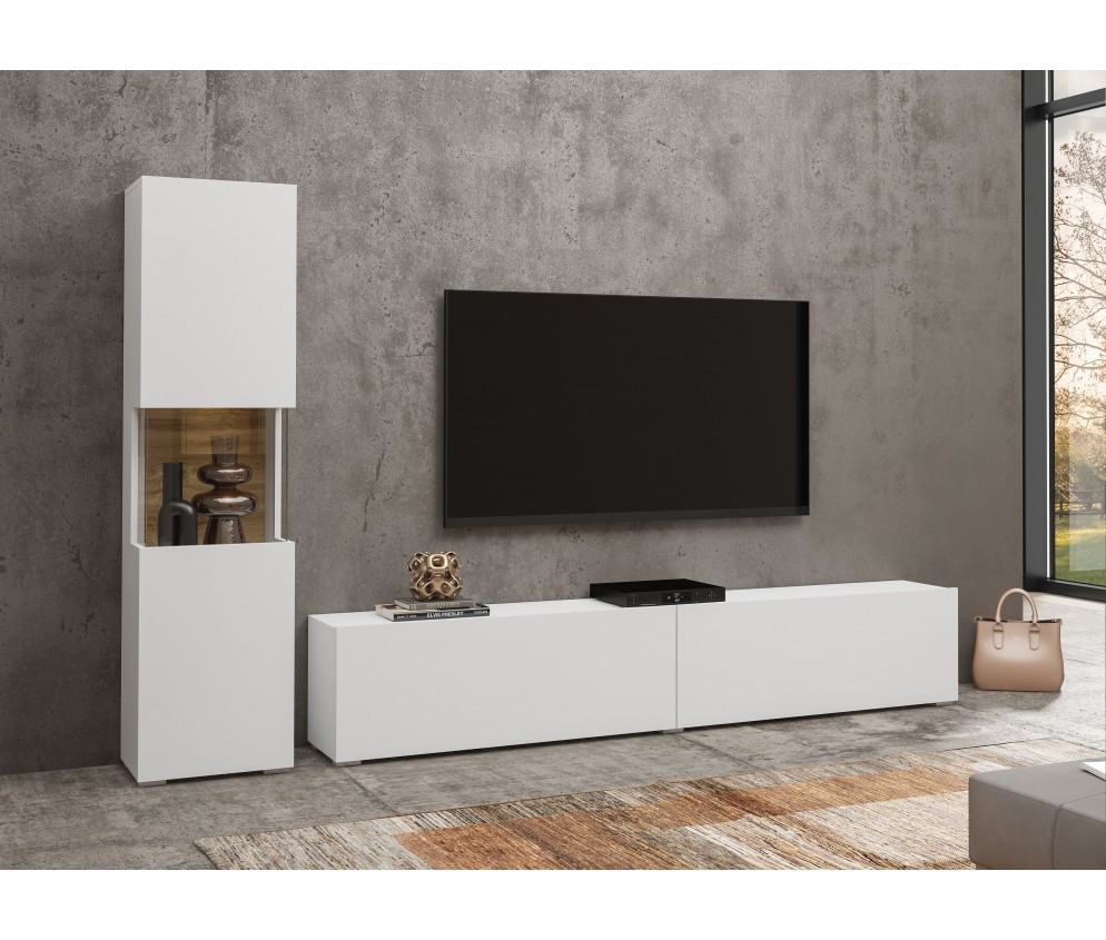 Meblościanka Eva 09 Biały/Dąb Wotan