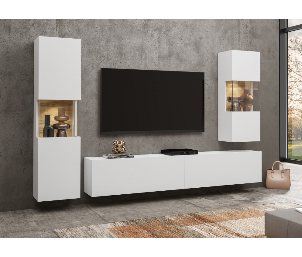 Meblościanka Eva 10 Biały/Dąb Wotan