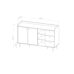 Komoda Viso 2D3SZ Brandy Castello