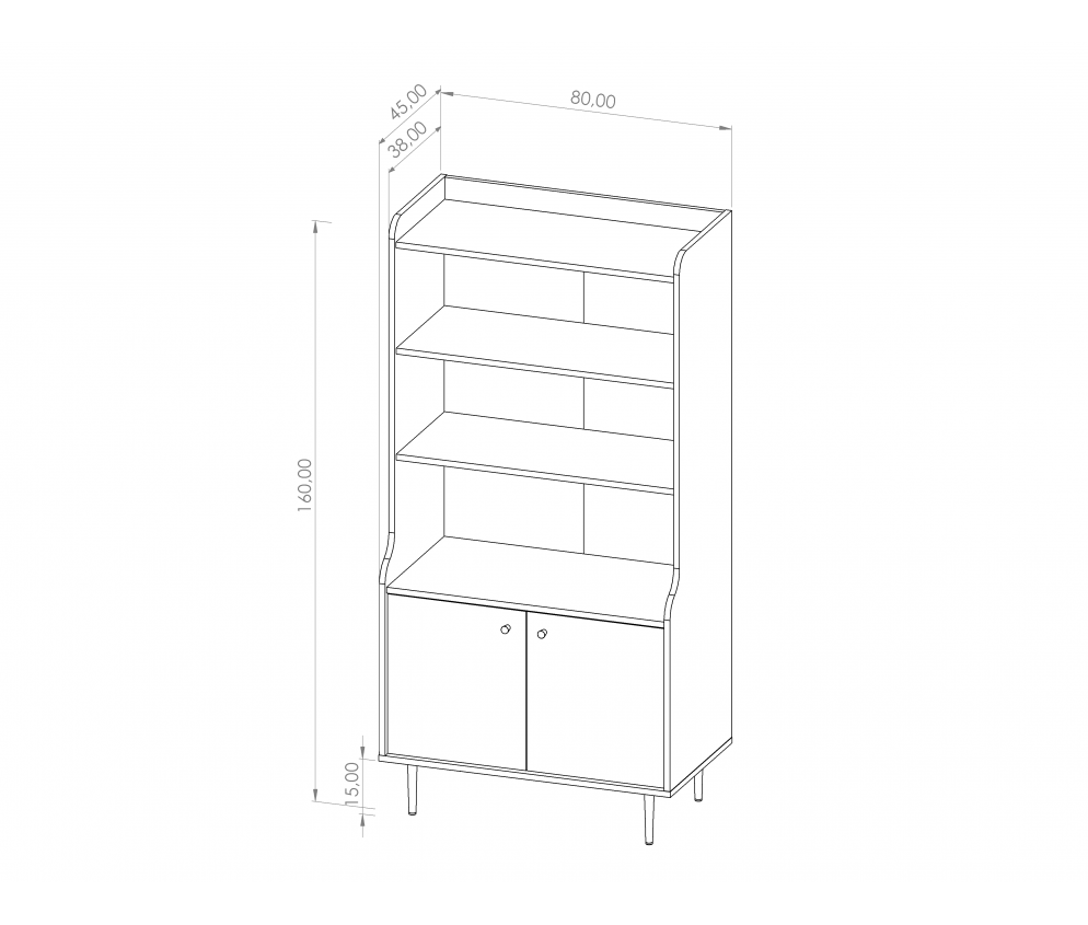 Regał 2D Viso Brandy Castello