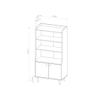 Regał 2D Viso Brandy Castello