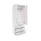 Szafa 2D3S Combo Biały/Biały Połysk