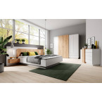 Łóżko ze stolikami 3D