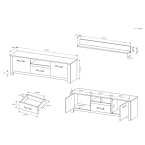 Stolik RTV + Półka Seno