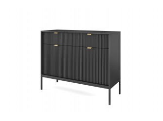 Komoda Viva 104 Czarny Mat/Czarny stelaż