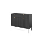 Komoda Viva 104 Czarny Mat/Czarny stelaż