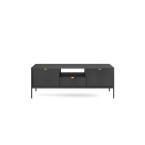 Stolik RTV Viva 154 Czarny Mat/Czarny stelaż