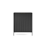 Komoda Viva 2D 104 Czarny Mat/Czarny stelaż