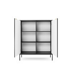 Komoda Viva 2D 104 Czarny Mat/Czarny stelaż