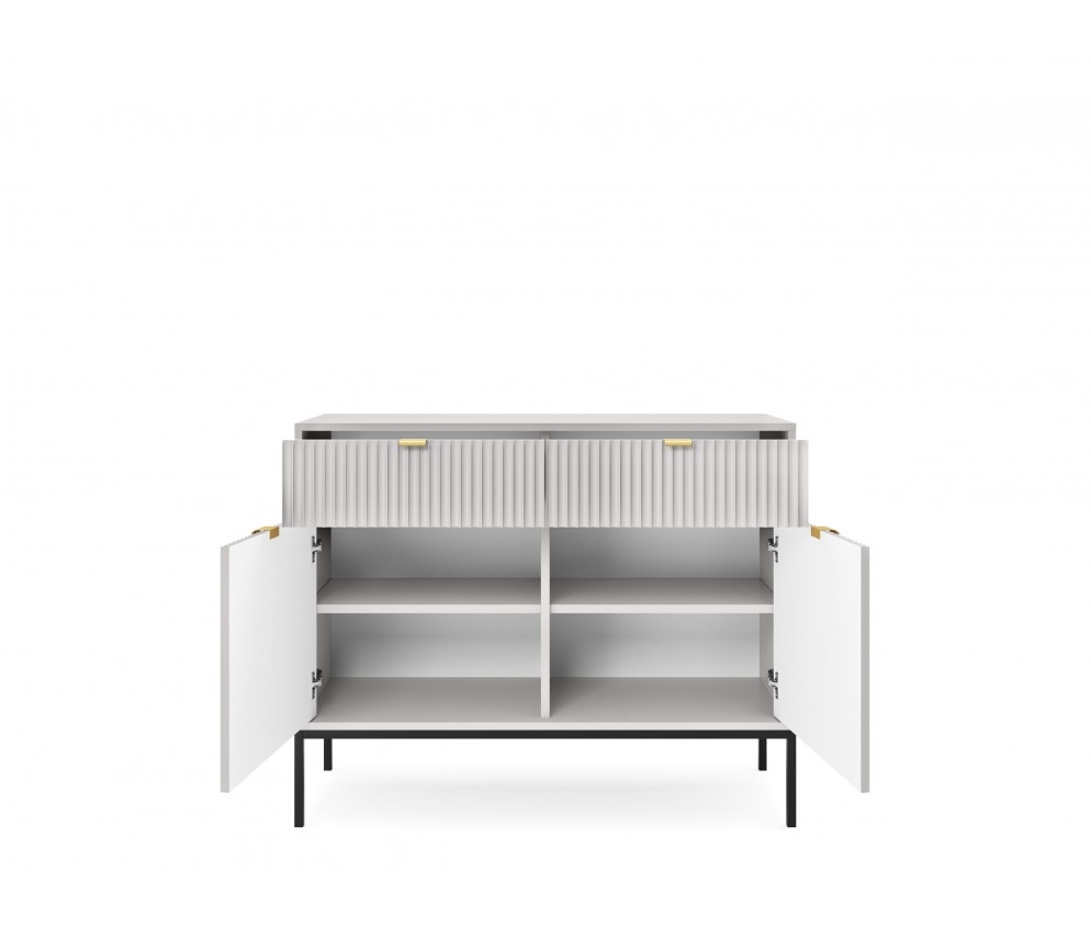 Komoda Viva 104 Szary Mat/Czarny stelaż