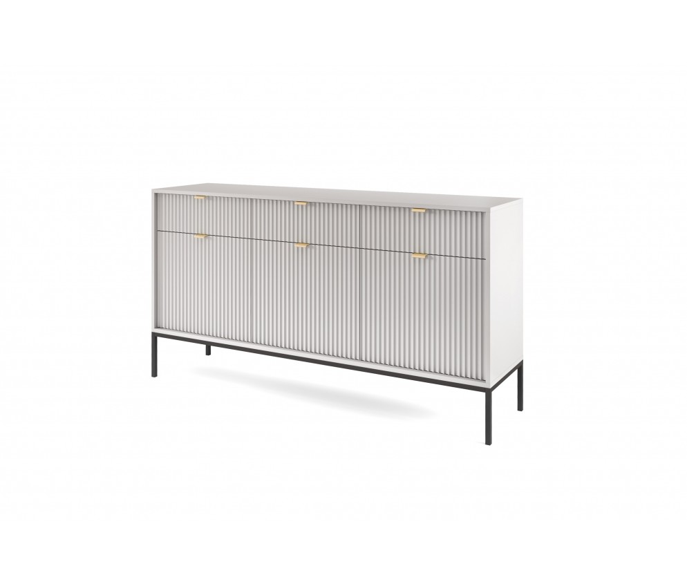 Komoda Viva 154 Szary Mat/Czarny stelaż