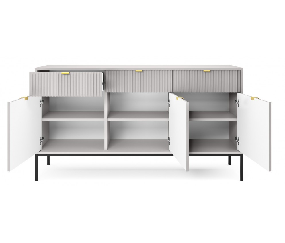 Komoda Viva 154 Szary Mat/Czarny stelaż