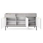 Komoda Viva 154 Szary Mat/Czarny stelaż