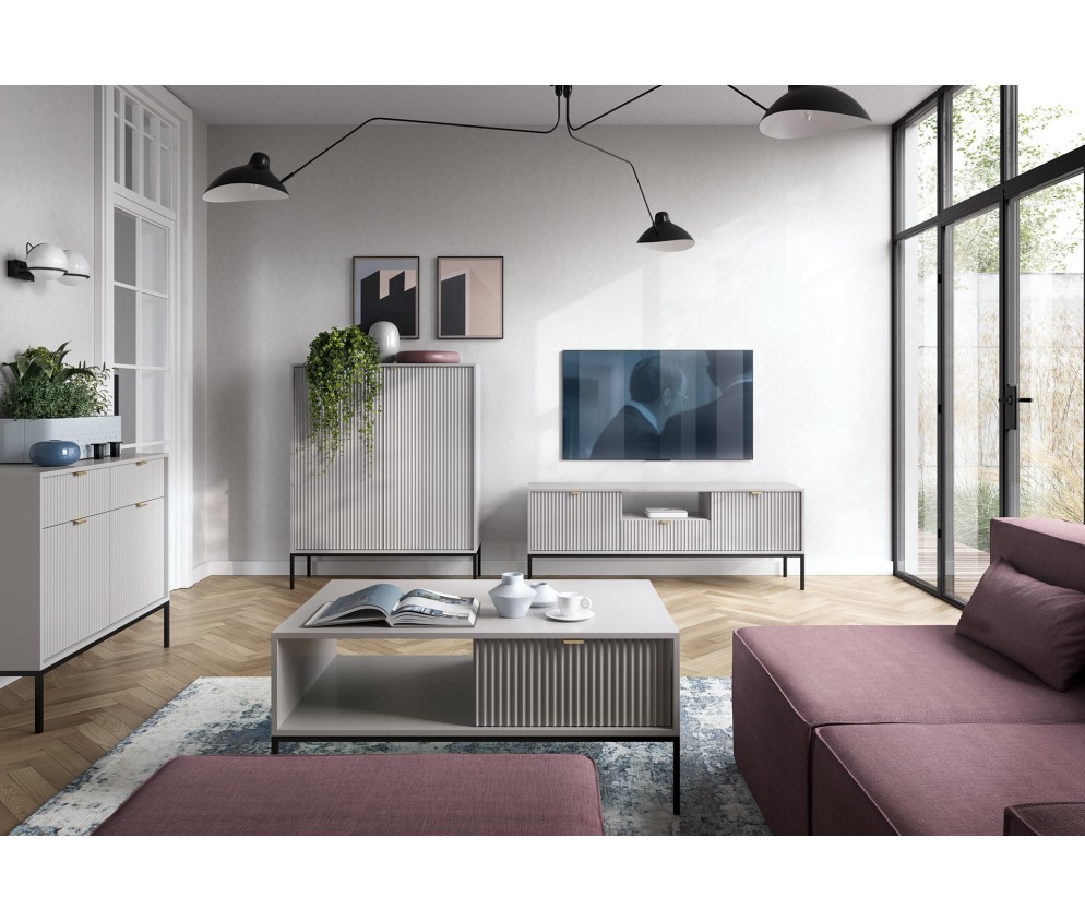 Ława Viva 104 Szary Mat/Czarny stelaż