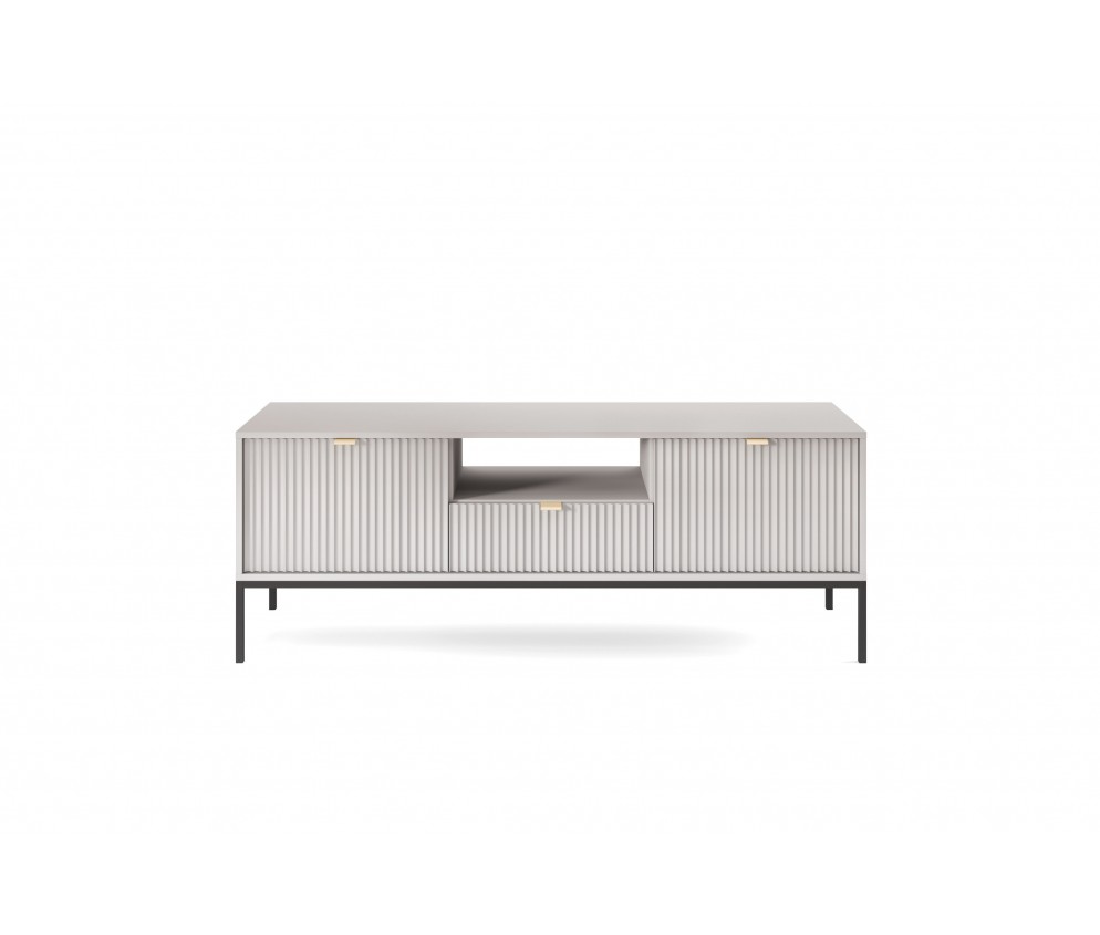 Stolik RTV Viva 154 Szary Mat/Czarny stelaż